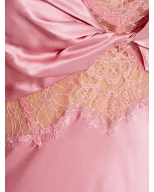 LoveShackFancy オリアンナ レーストリム付きスリップマキシドレス ピンク - サムネイル5
