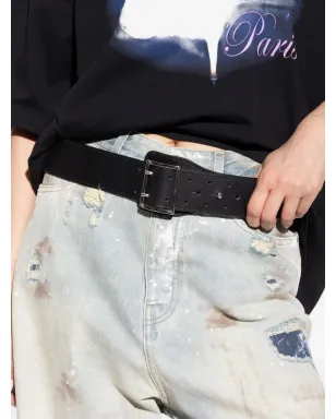 VETEMENTS レザー スタッズベルト - ブラック - サムネイル5