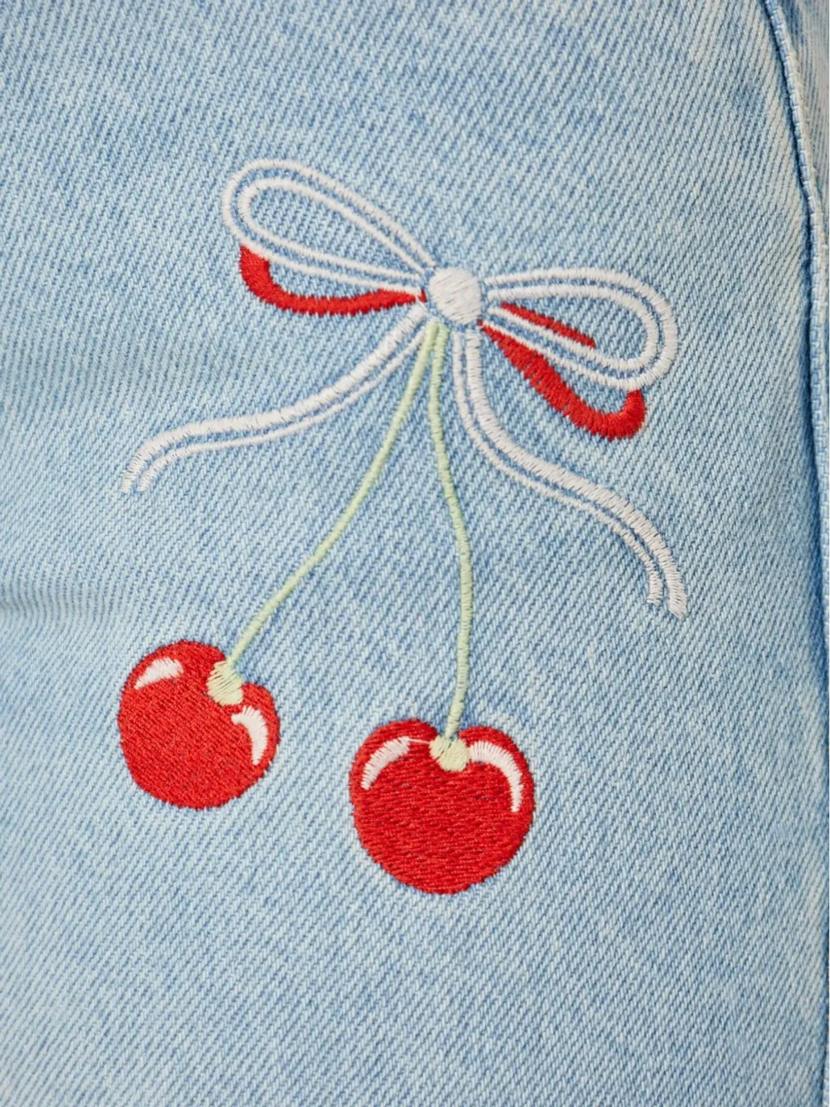 LoveShackFancy チェリー刺繍ジーンズ - 画像5