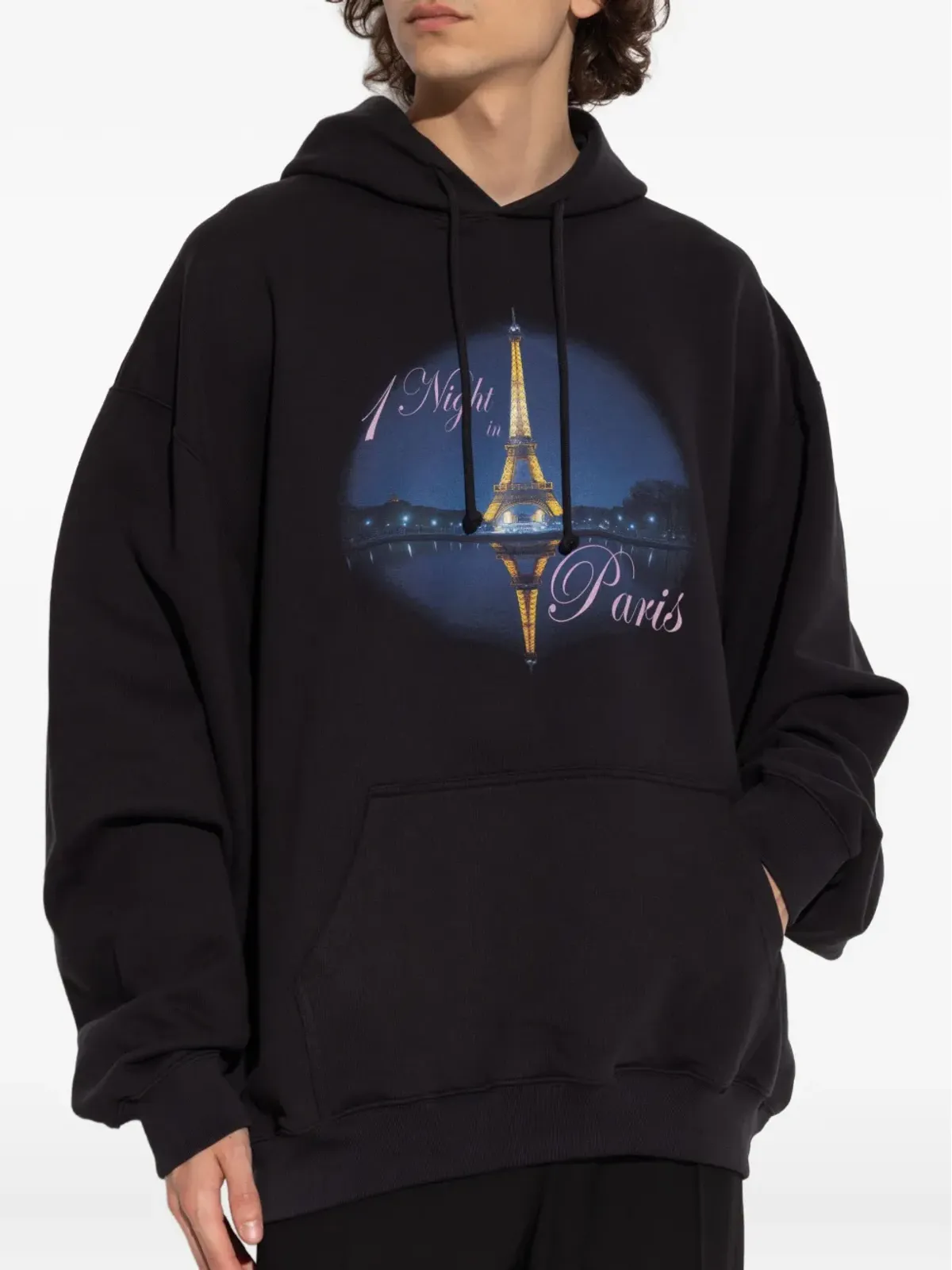 VETEMENTS Night In Parisプリント フーディー - 画像2