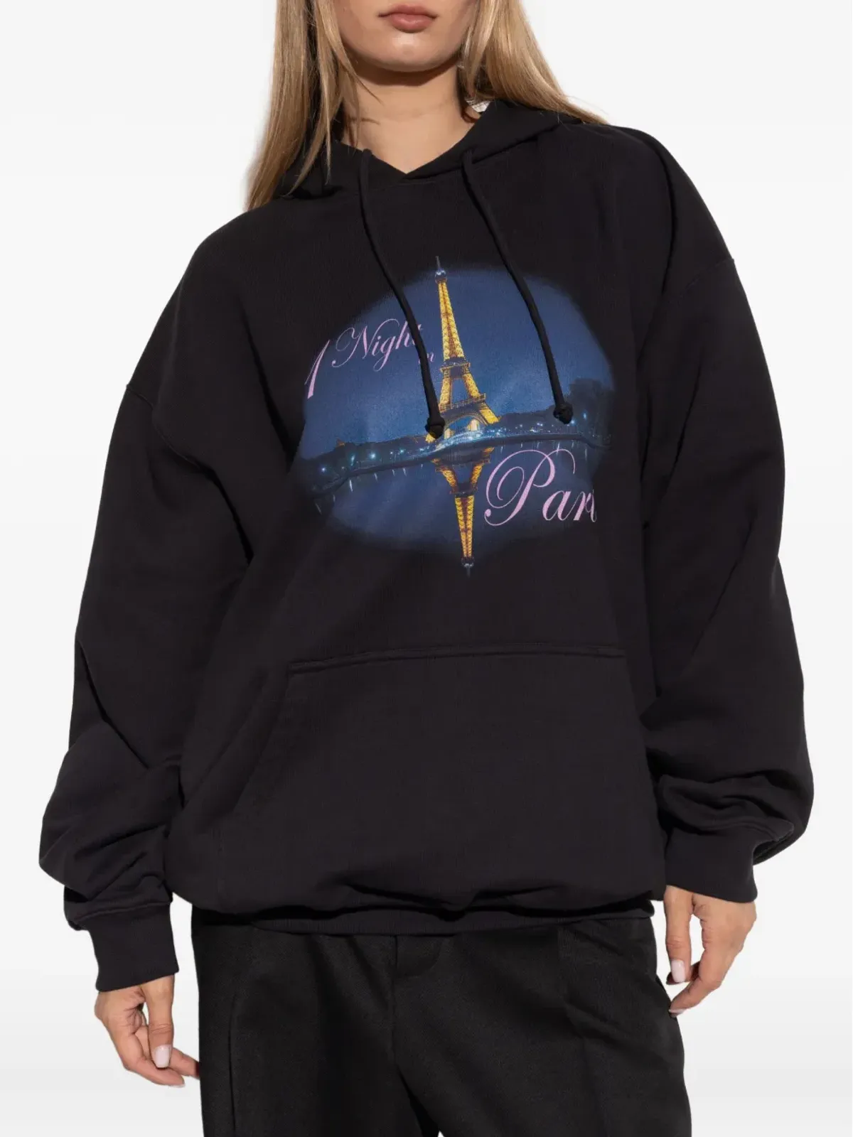 VETEMENTS Night In Parisプリント フーディー - 画像3