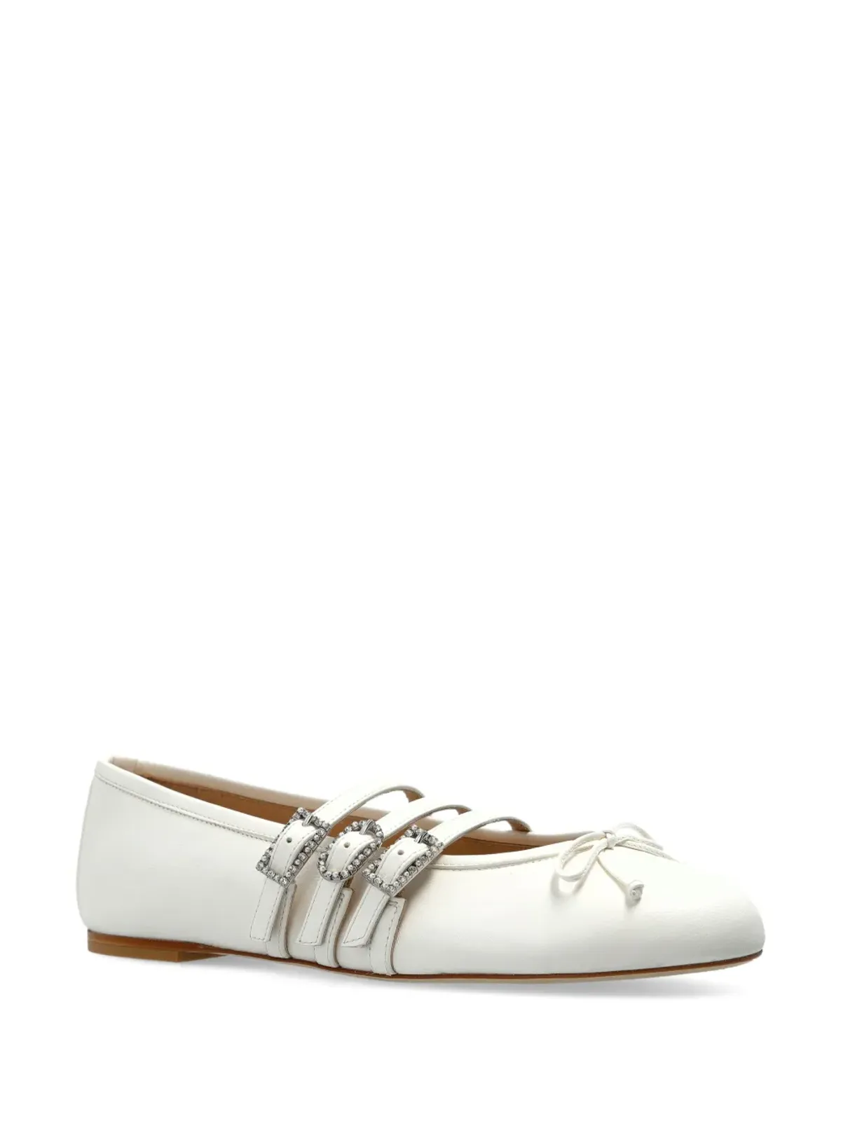 Stuart Weitzman Celeste バレエフラット バックル付きクリスタル装飾 - 画像2