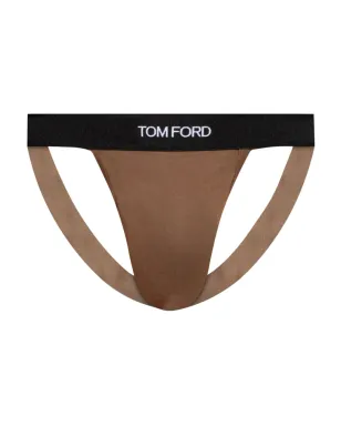 TOM FORD ロゴ入りジョックストラップ - ブラウン - サムネイル1