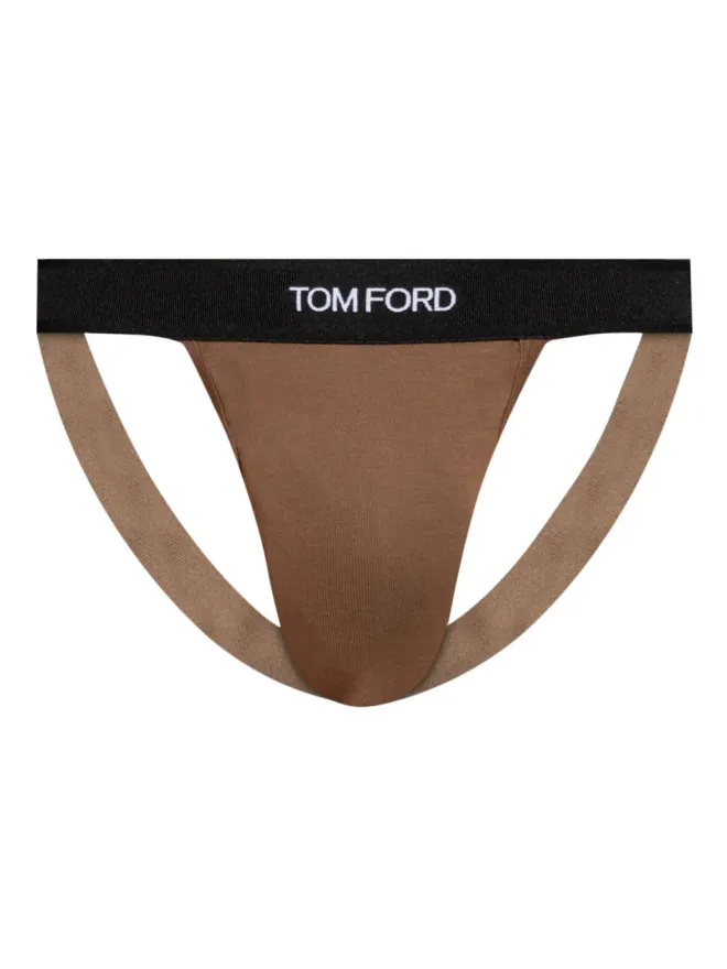 TOM FORD TOM FORD ロゴ入りジョックストラップ - ブラウンの商品画像