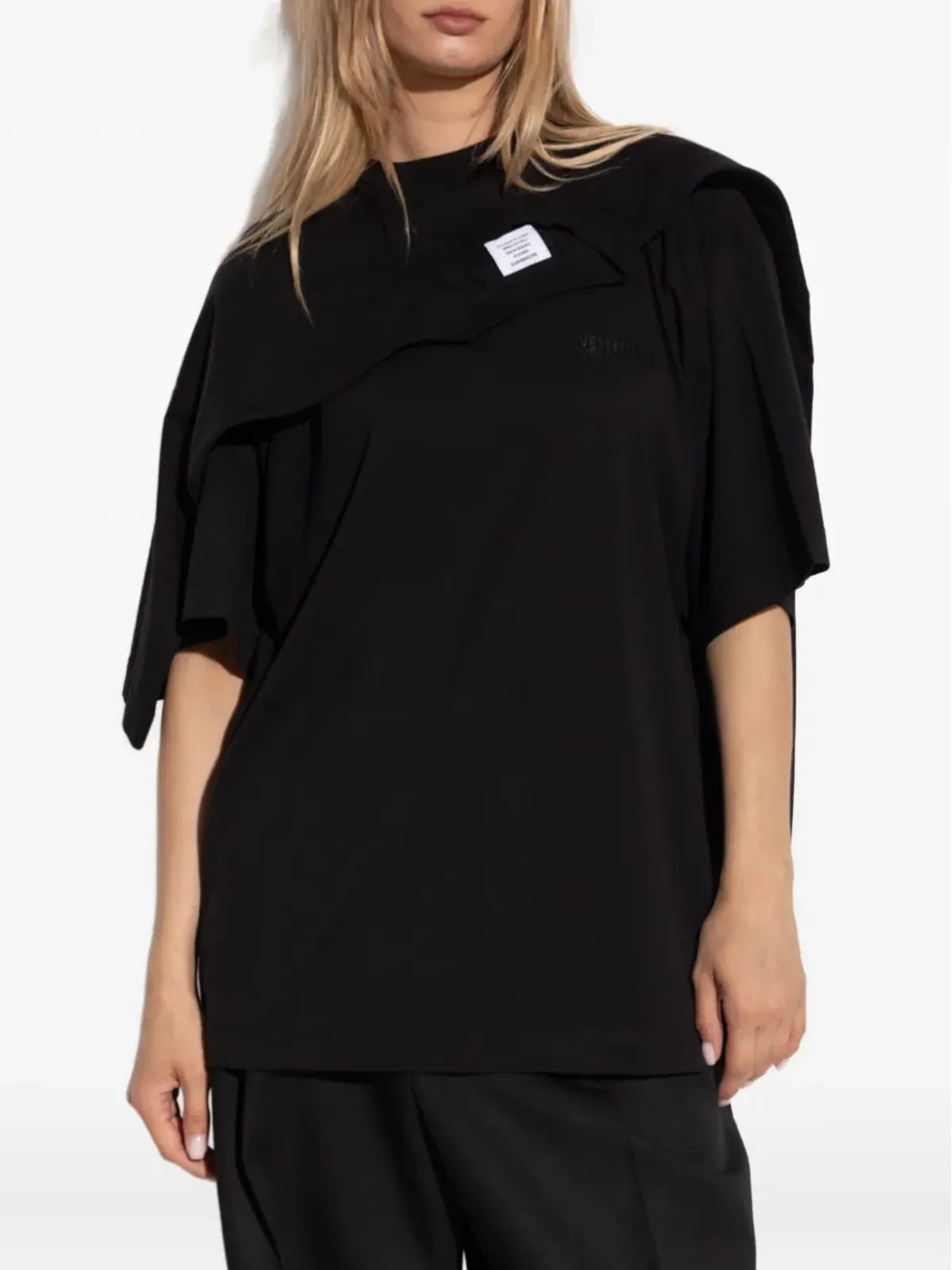 VETEMENTS レイヤードパネルTシャツ - 画像4