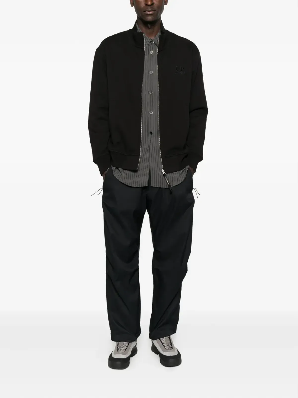 C.P. Company ジップアップ ロゴ入りスウェットシャツ - 画像2