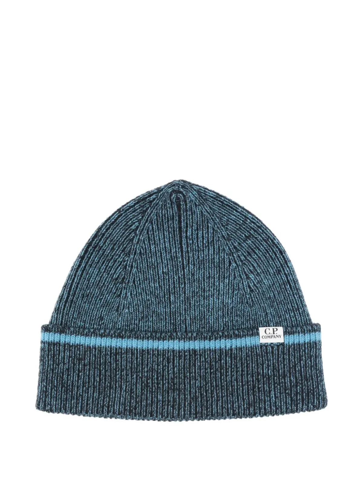 C.P. Company logo-detail beanie - Blue - 画像1