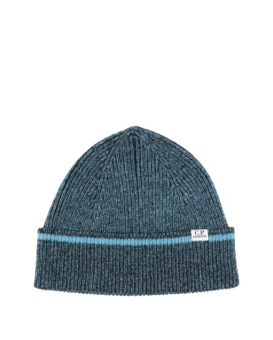 C.P. Company logo-detail beanie - Blue - サムネイル1