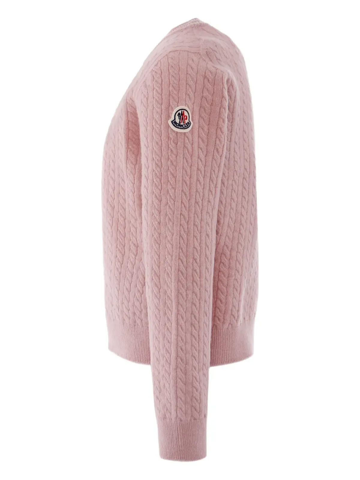 Moncler Enfant ケーブルニット ウールセーター（ピンク） - 画像3