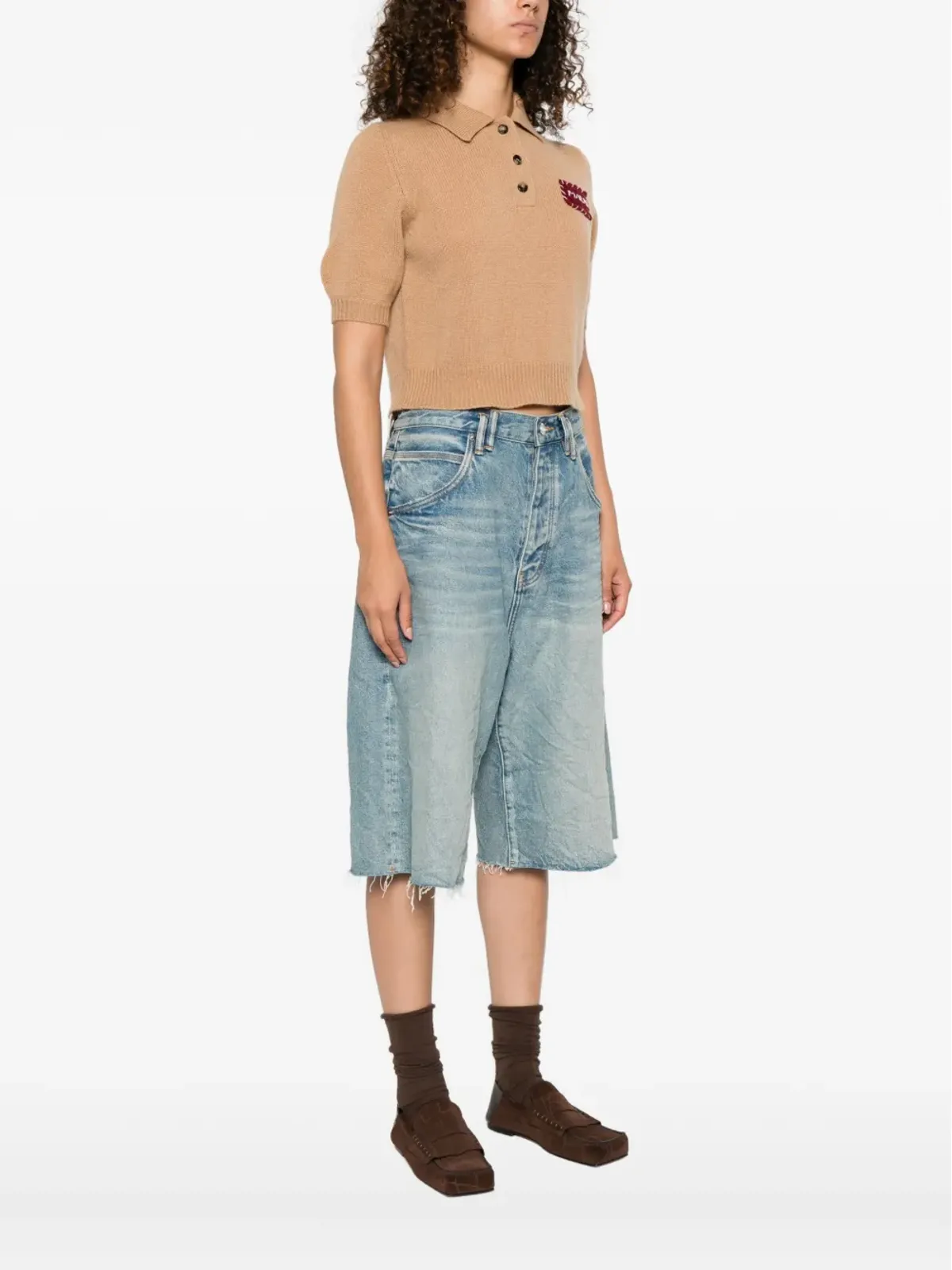 Marni パッチポケット ポロネックトップ - 画像3