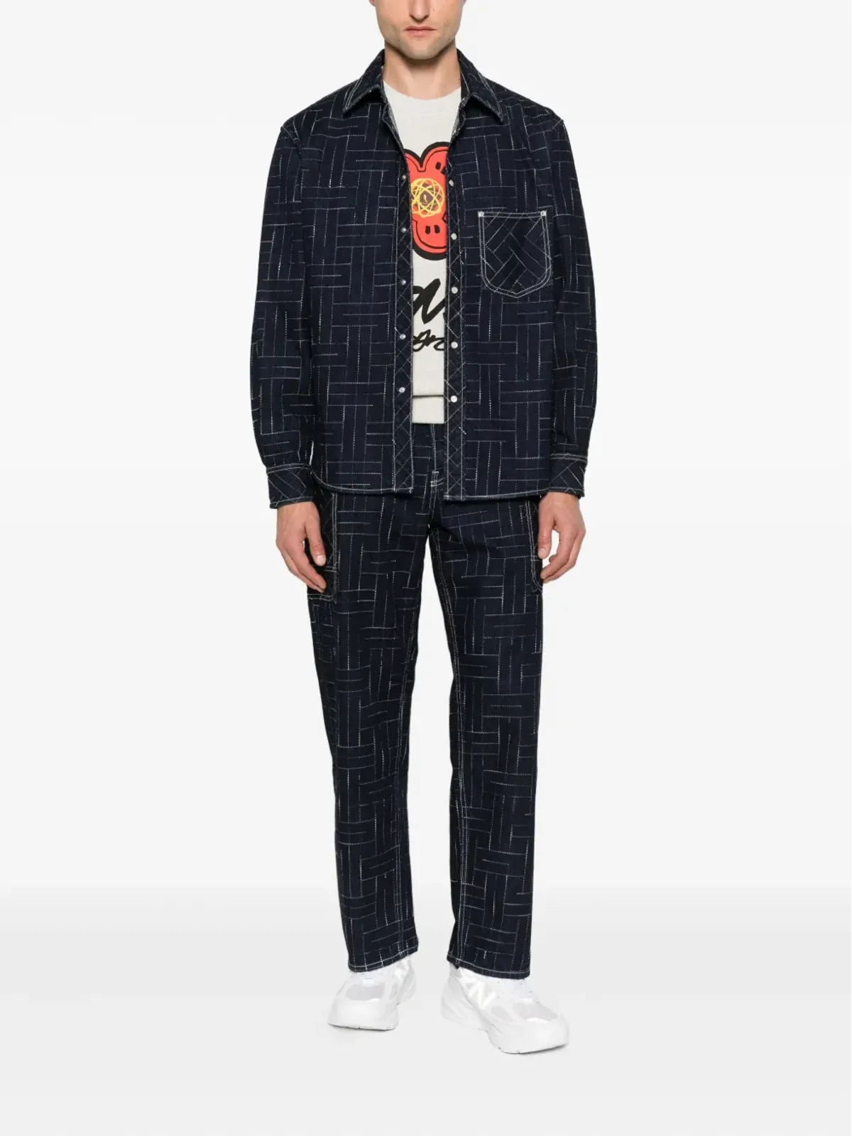 Kenzo ボケ フラワープリント スウェットシャツ - グレー系 - 画像2