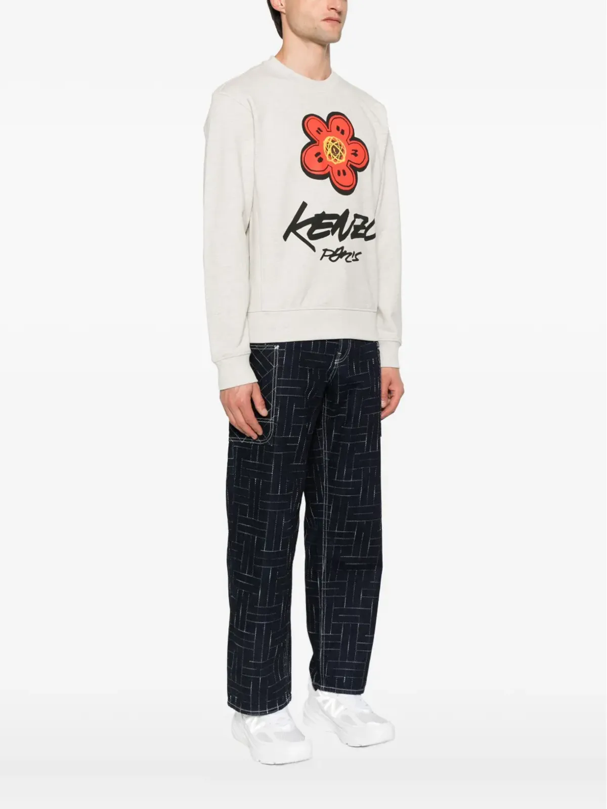 Kenzo ボケ フラワープリント スウェットシャツ - グレー系 - 画像3