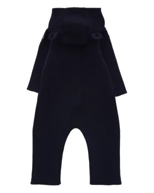 Moncler Enfant フード付きロゴロンパース - ブルー - サムネイル2