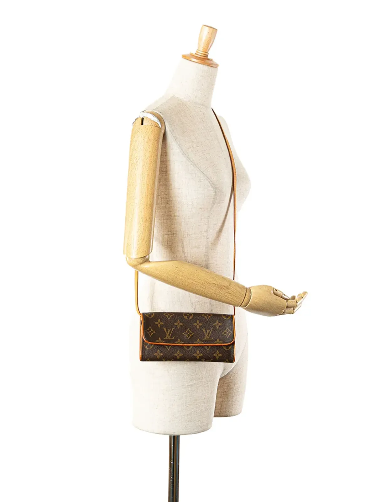 Louis Vuitton Pre-Owned 2001 Monogram Pochette Twin PM クロスボディバッグ - ブラウン - 画像2