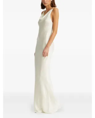 ROTATE BIRGER CHRISTENSEN カウルネック レースバック ロングドレス - サムネイル2