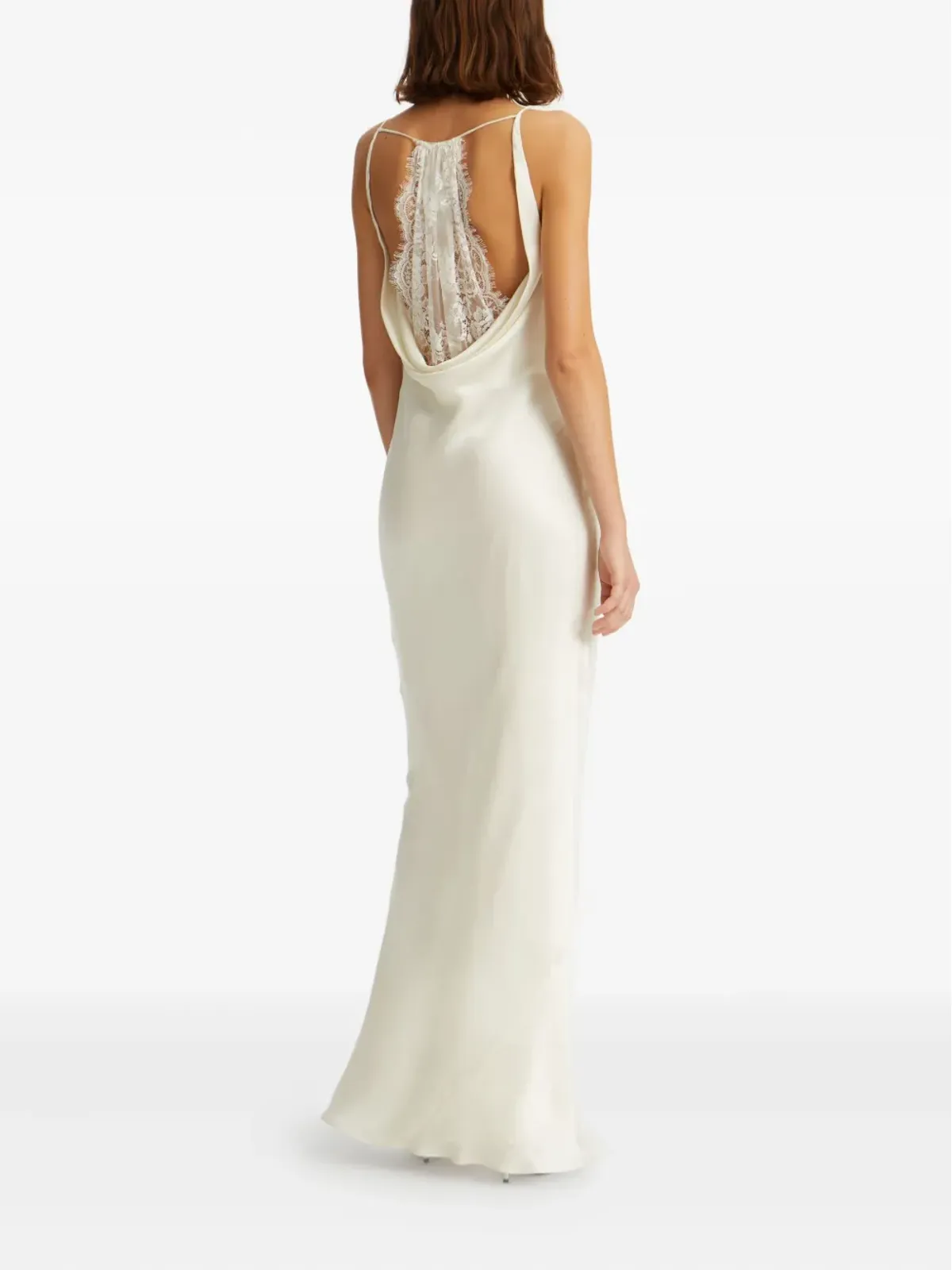 ROTATE BIRGER CHRISTENSEN カウルネック レースバック ロングドレス - 画像3