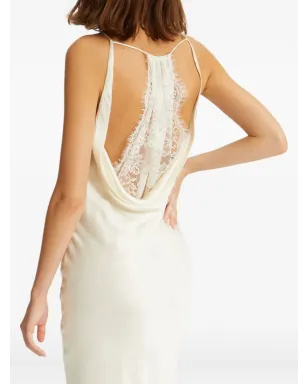 ROTATE BIRGER CHRISTENSEN カウルネック レースバック ロングドレス - サムネイル4