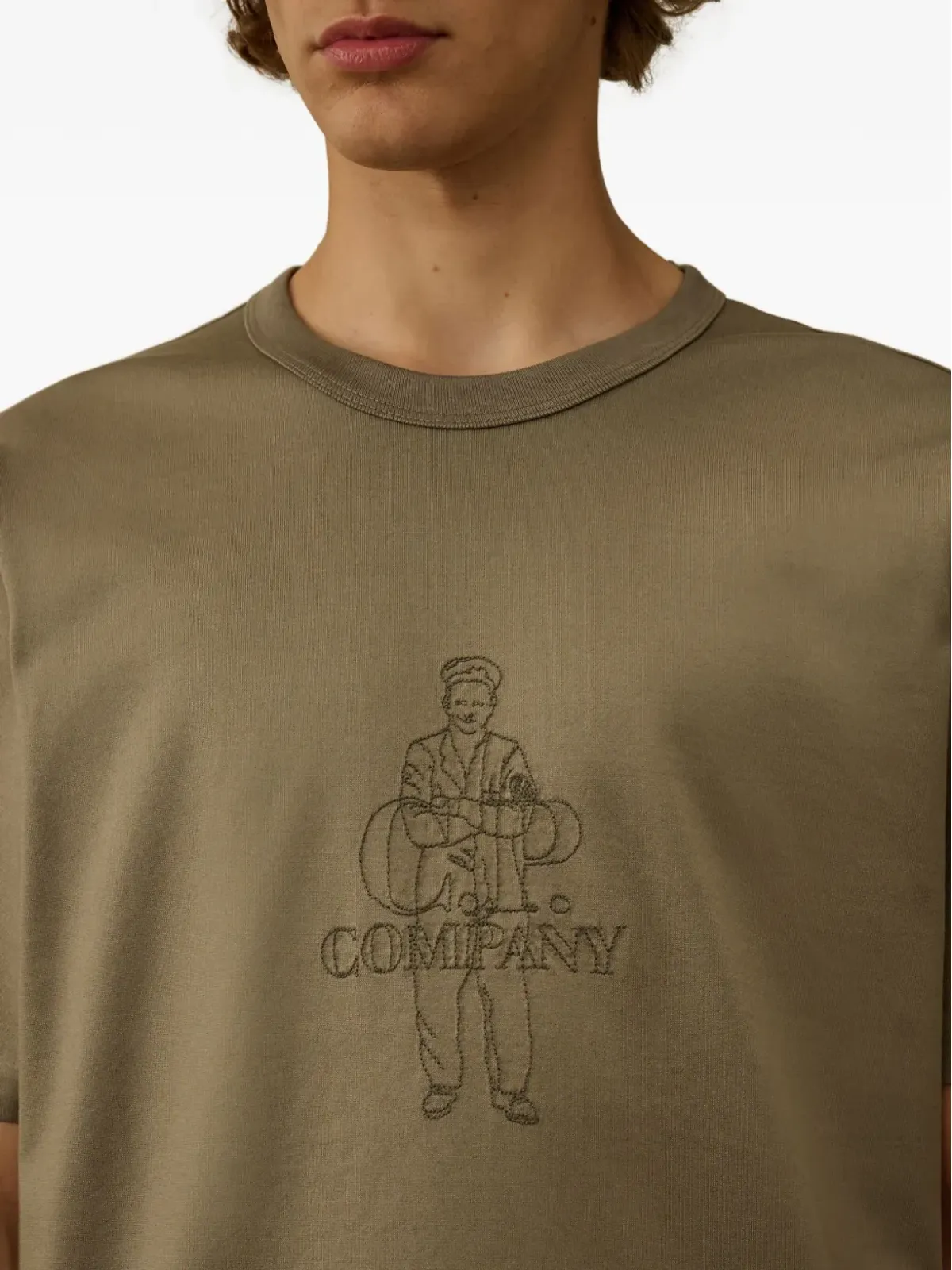 C.P. Company 刺繍フィギュアTシャツ - Grey - 画像5