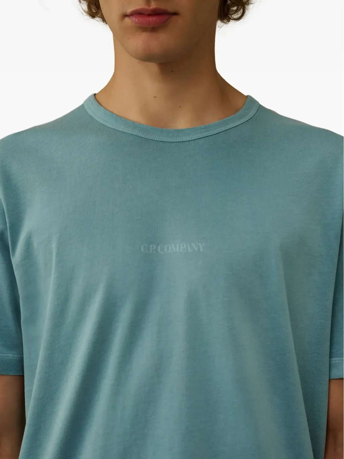 C.P. Company ロゴ刺繍 コットン Tシャツ - ブルー - 画像5