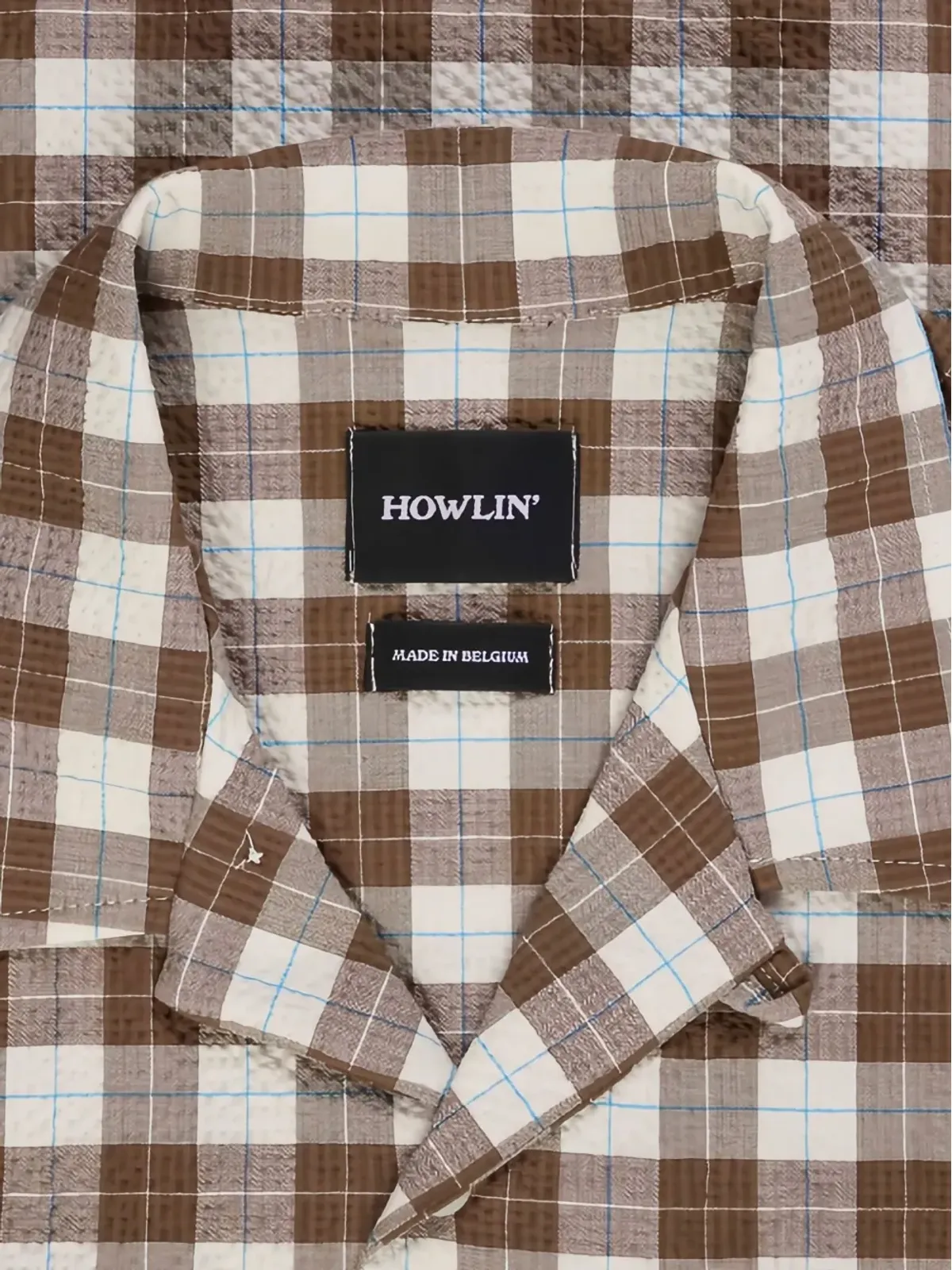 Howlin' チェック柄半袖シャツ - Brown - 画像3