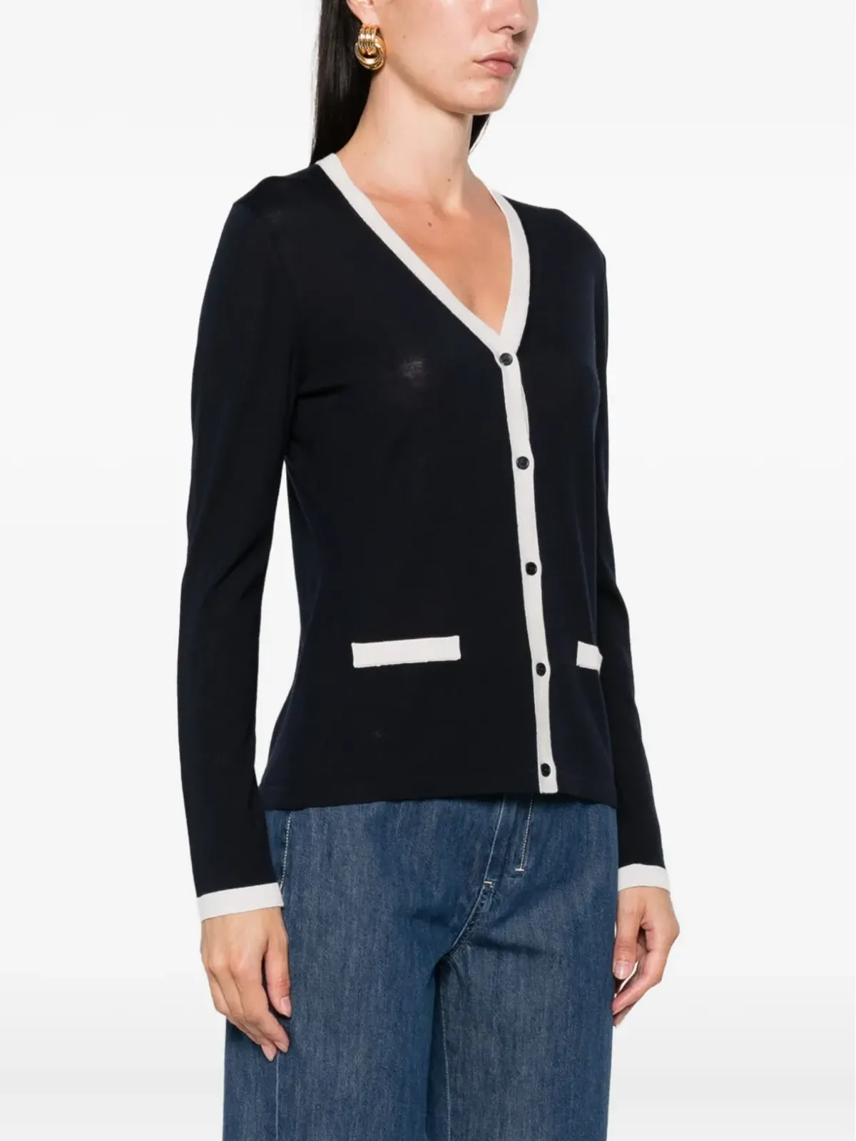 Max Mara Kenya ボタンアップ ウール カーディガン - 画像3