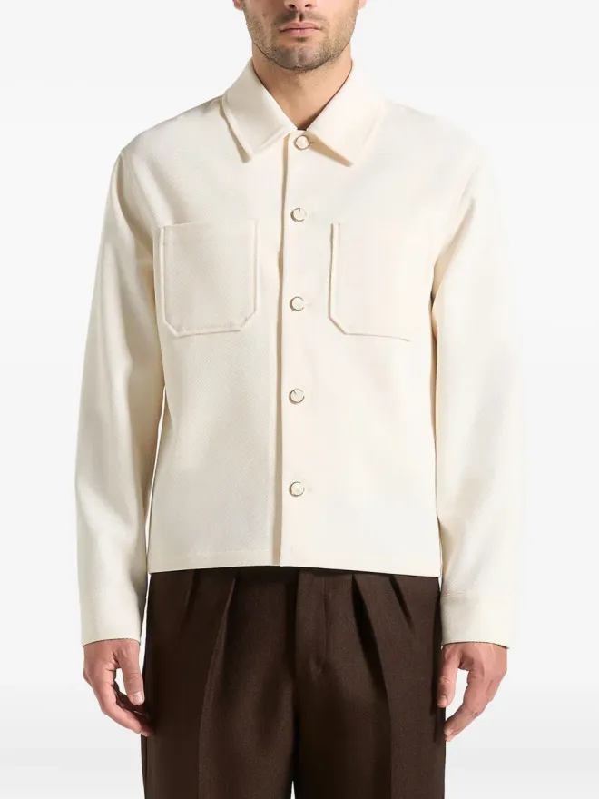 Manière De Voir Maniére De Voir ベノワ ツイル ポケット クロップド シャツの商品画像