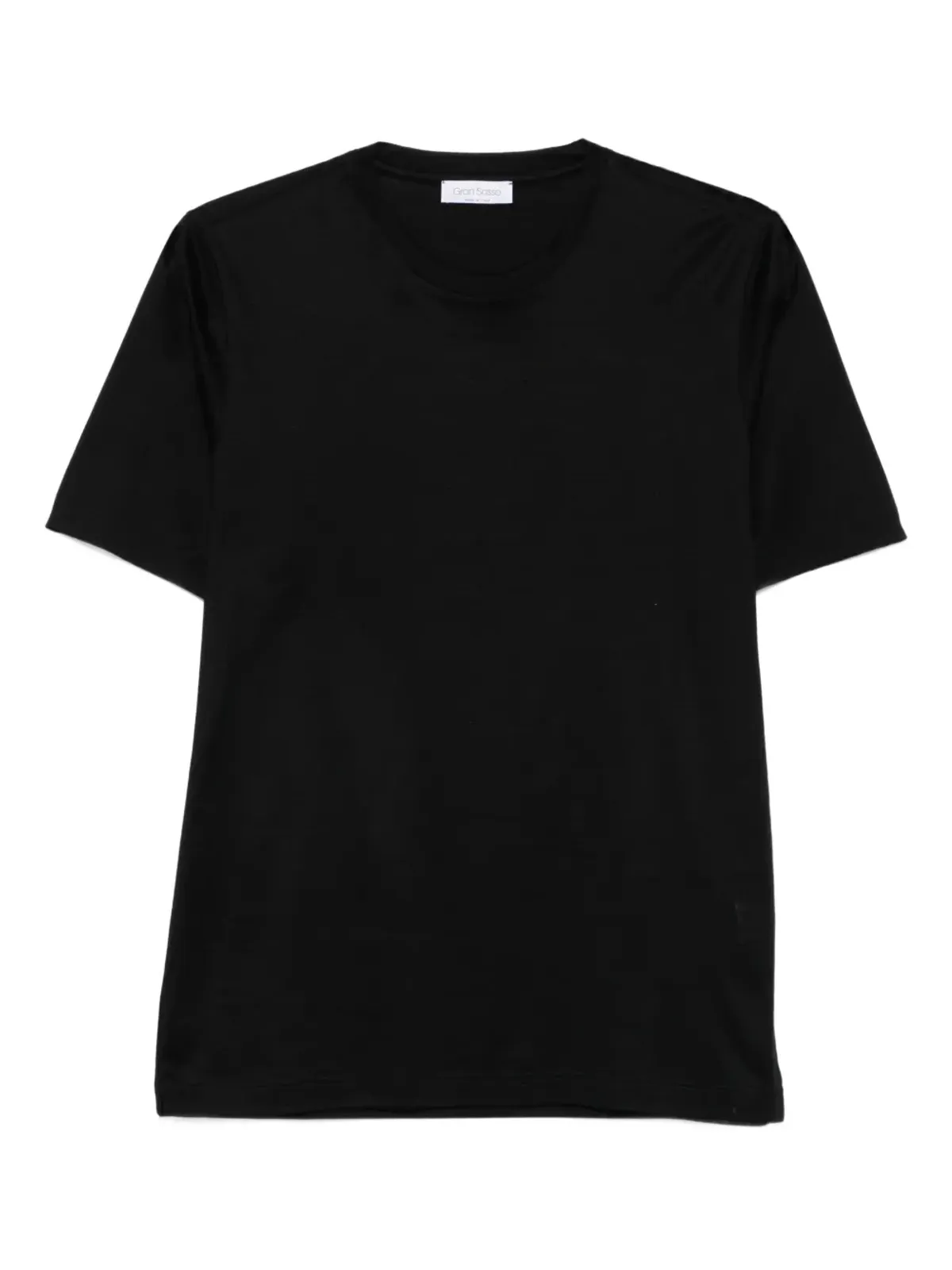Gran Sasso ラウンドネック コットン Tシャツ - ブラック - 画像1
