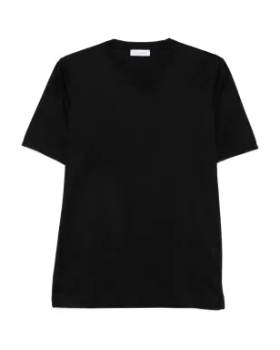 Gran Sasso ラウンドネック コットン Tシャツ - ブラック - サムネイル1