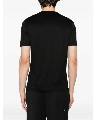Gran Sasso ラウンドネック コットン Tシャツ - ブラック - サムネイル3