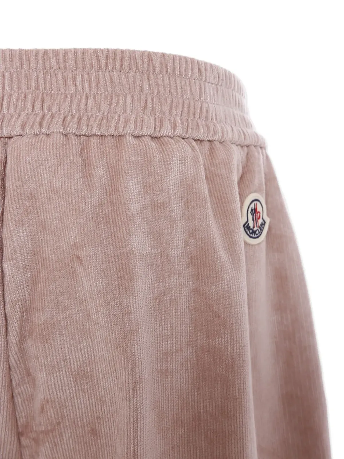 Moncler Enfant エラスティックウエストのベロアパンツ - ピンク - 画像3