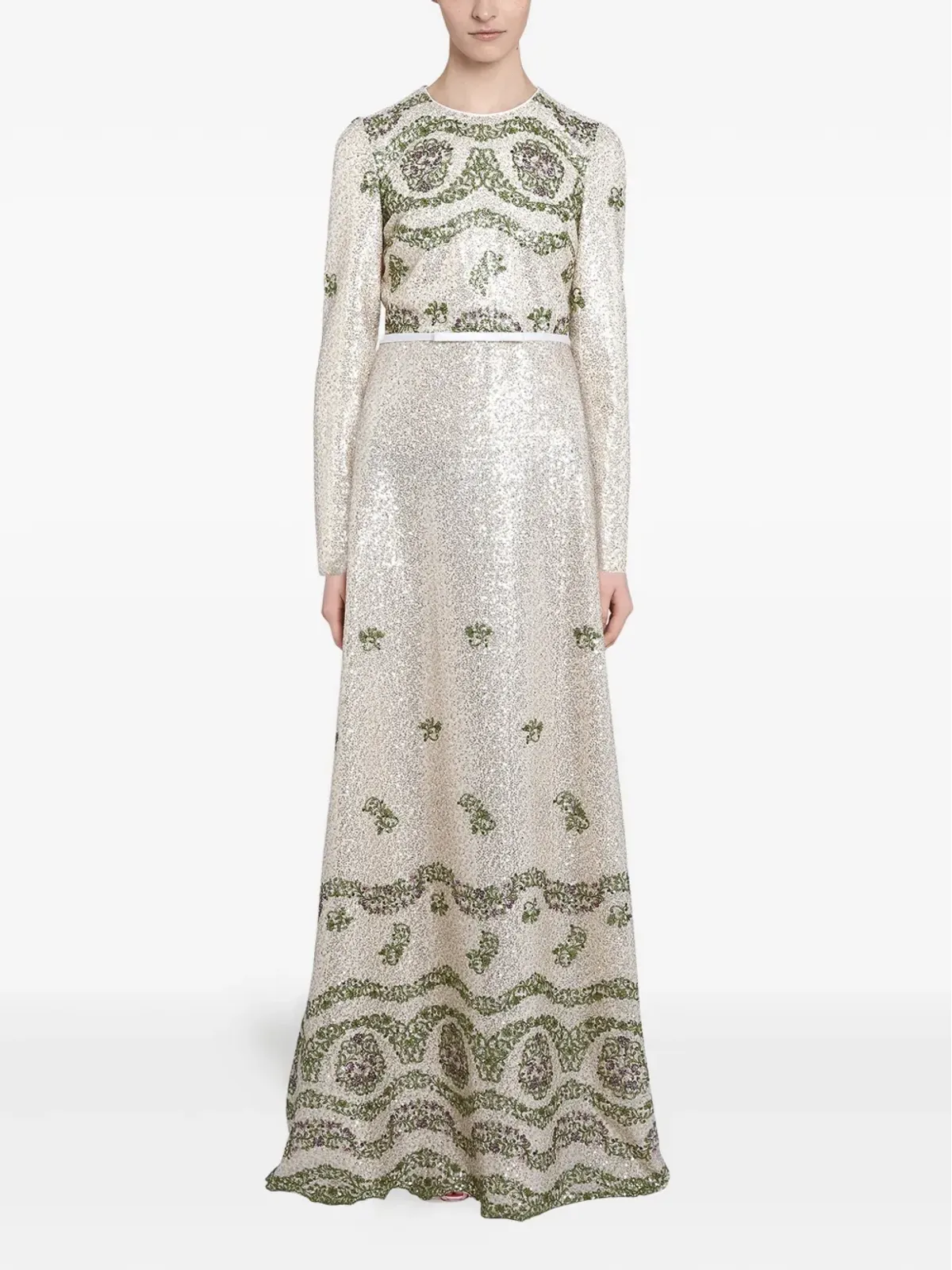 Giambattista Valli スパンコール刺繍入りロングドレス - 画像1