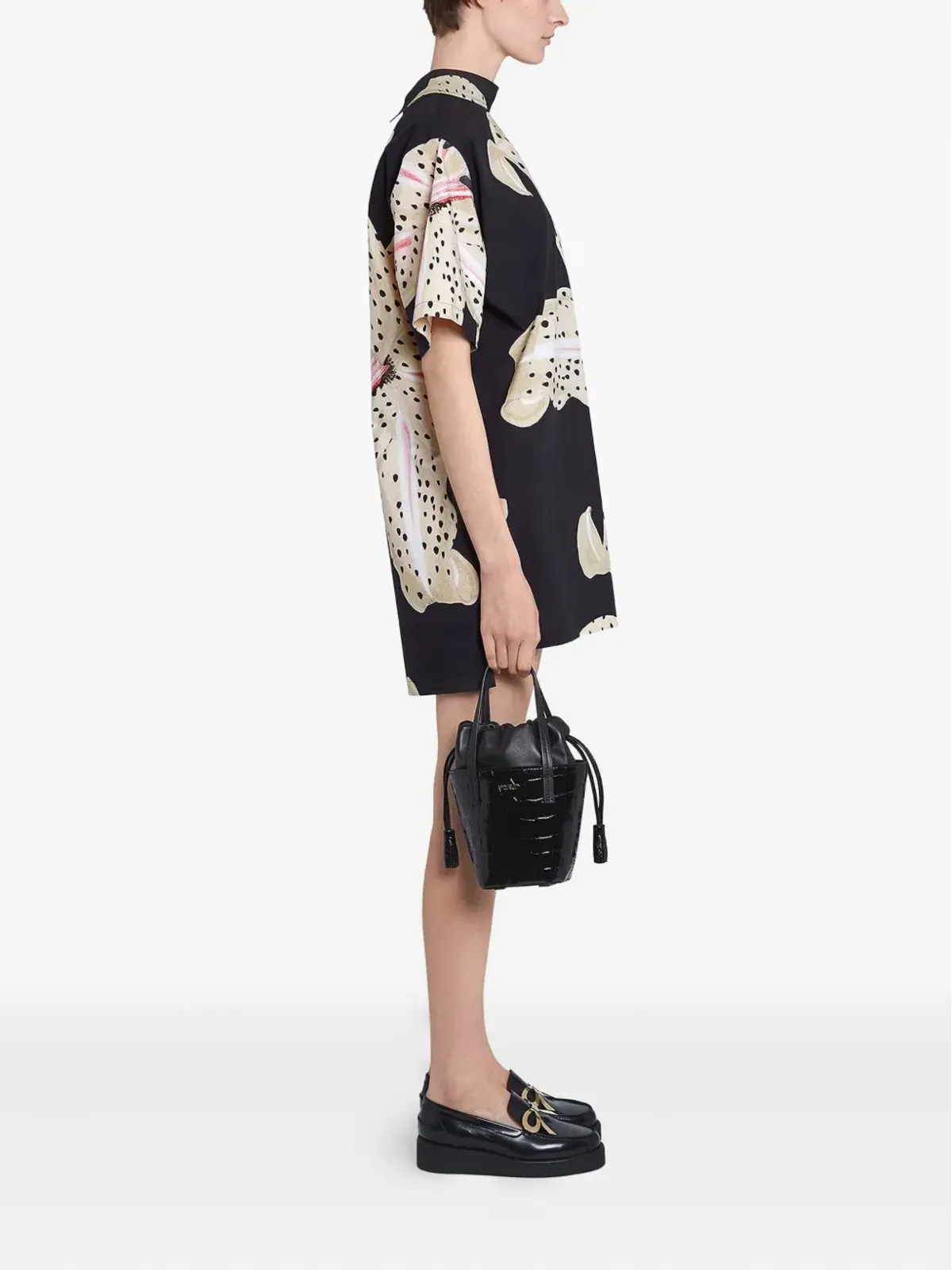 Giambattista Valli リリー柄ポプリンブラウス - 画像3