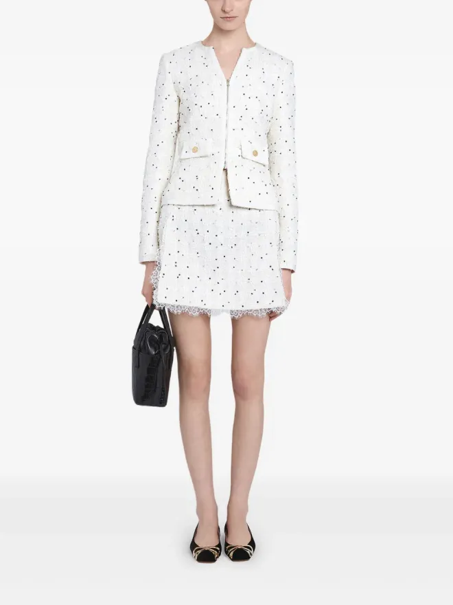 Giambattista Valli Giambattista Valli ドット柄レーストリム ミニスカートの商品画像