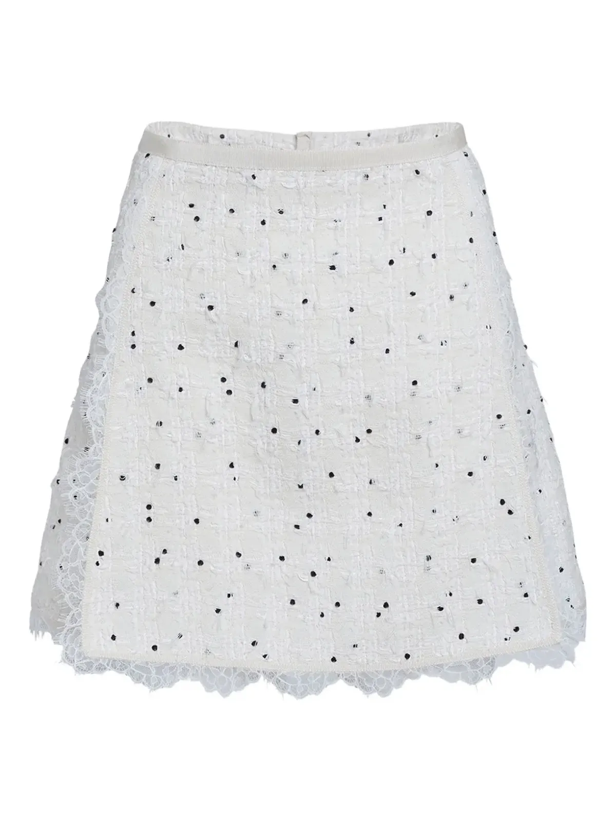 Giambattista Valli ドット柄レーストリム ミニスカート - 画像3