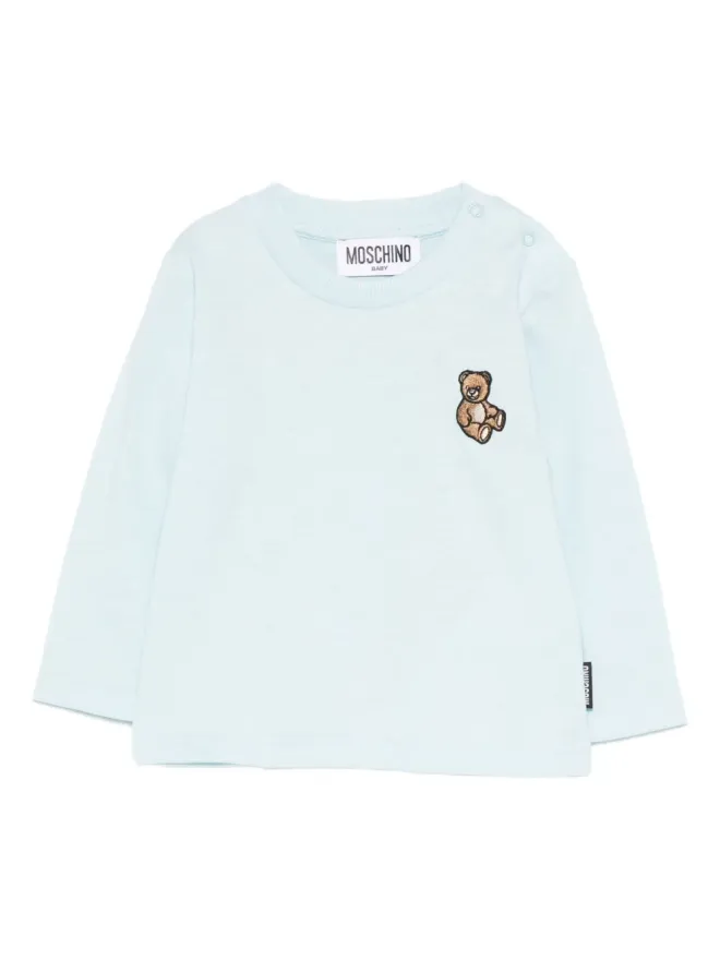 Moschino Kids Moschino Kids テディベアモチーフ長袖トップ - ブルーの商品画像