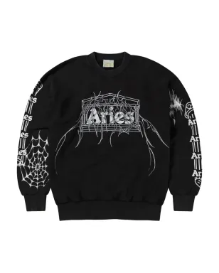Aries 蜘蛛の巣プリント スウェットシャツ - サムネイル1