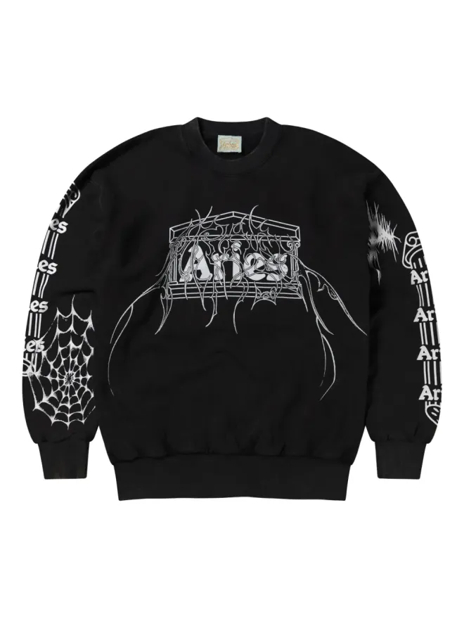 Aries Aries 蜘蛛の巣プリント スウェットシャツの商品画像