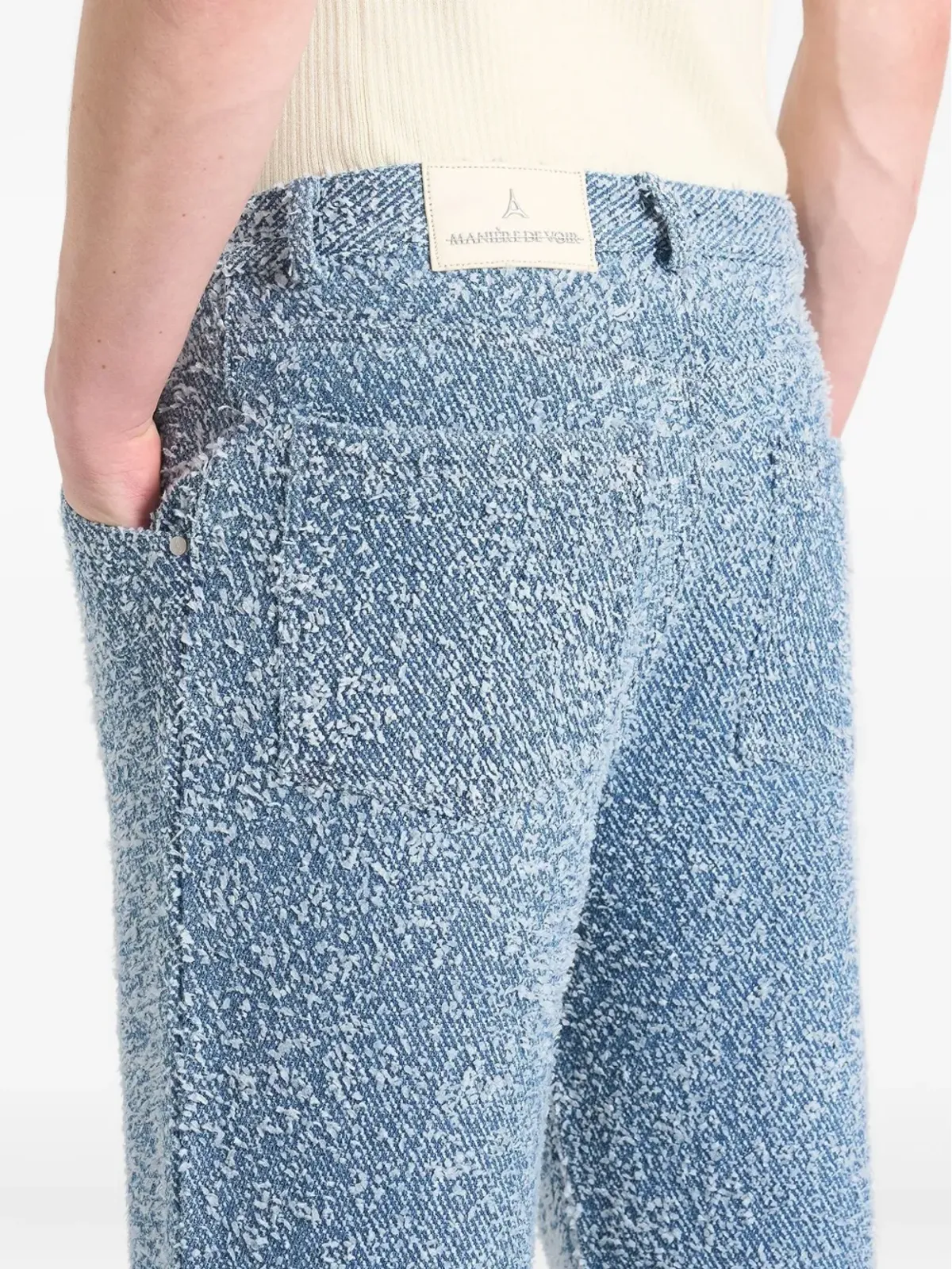 Manière De Voir Arnault プリーツブークレジーンズ - 画像5