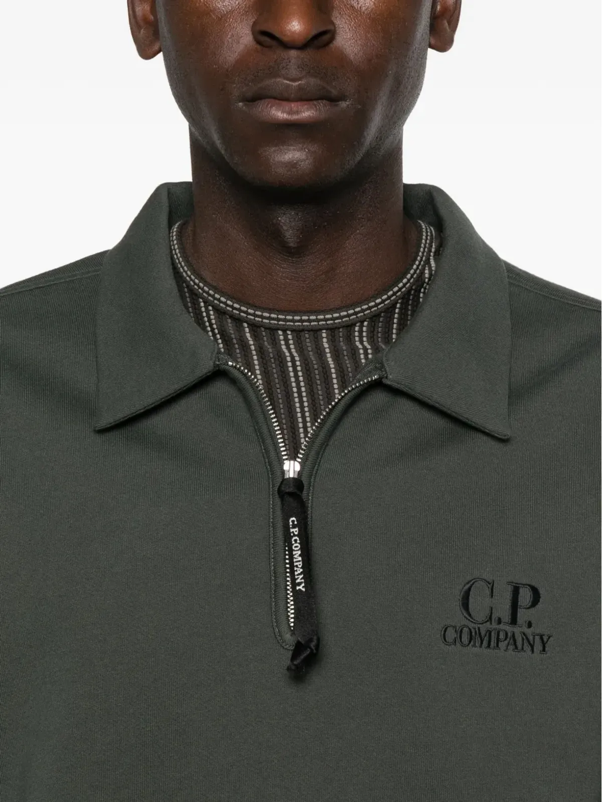 C.P. Company ポロネック ジップアップ スウェットシャツ - グレー - 画像5