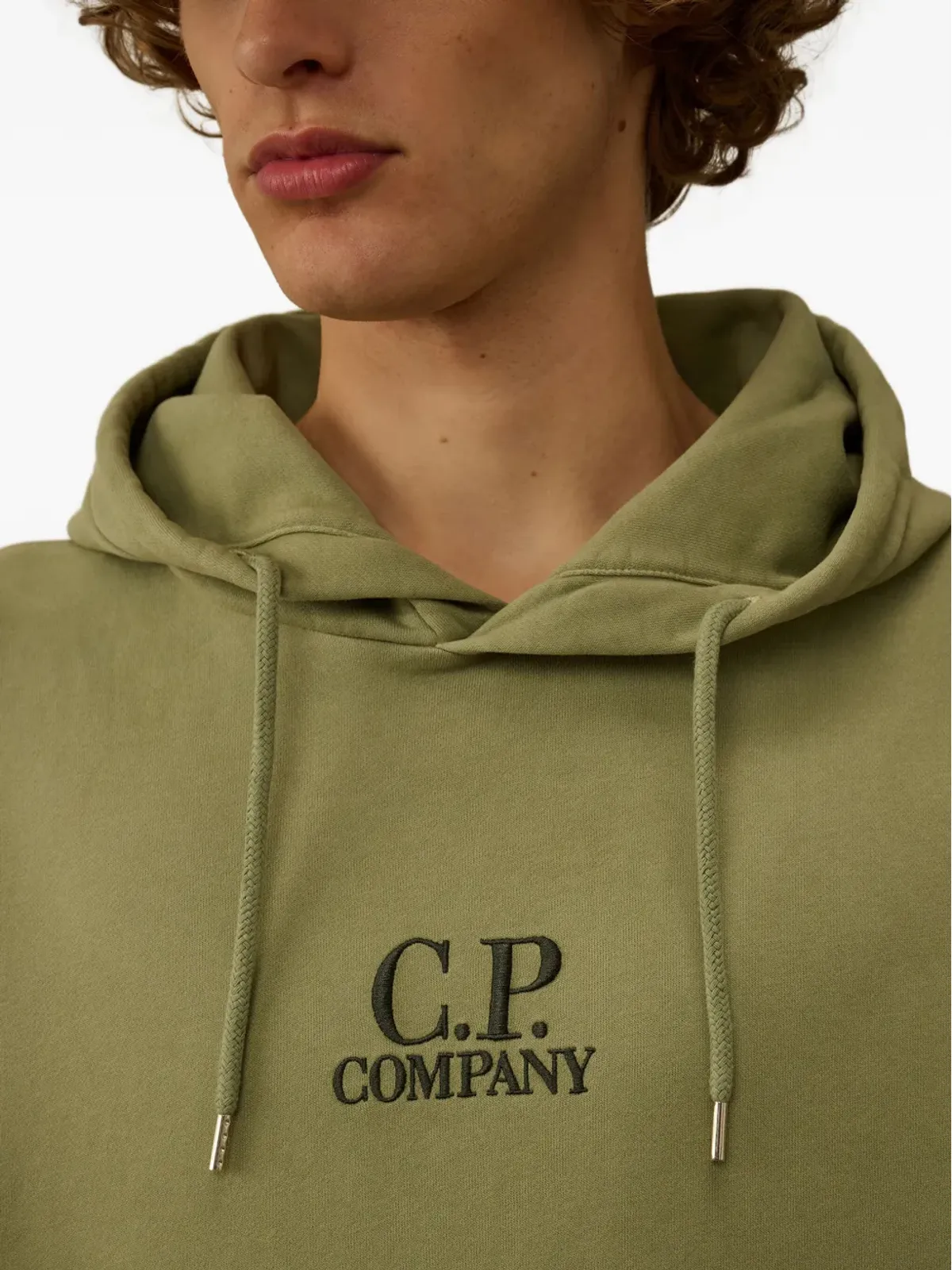 C.P. Company ロゴ刺繍フーディー グリーン - 画像5