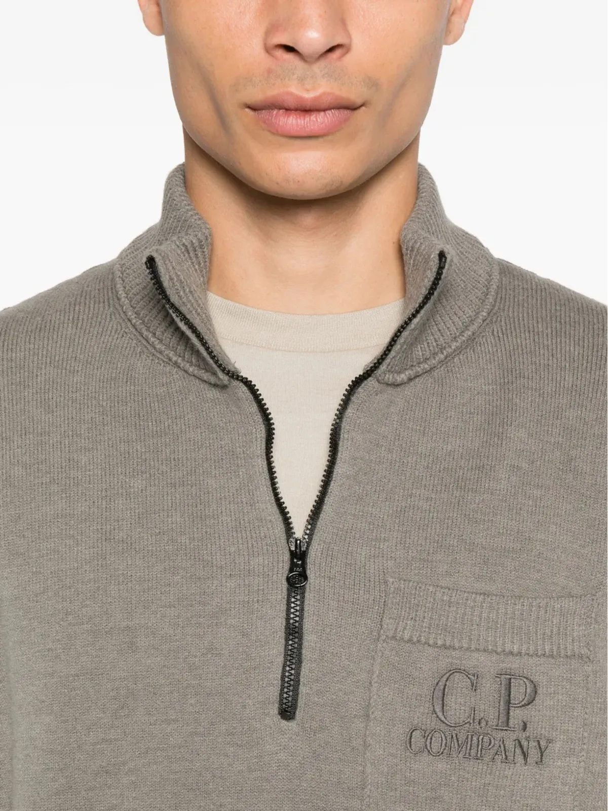 C.P. Company ハーフジップポケット付きスウェットシャツ - 画像5