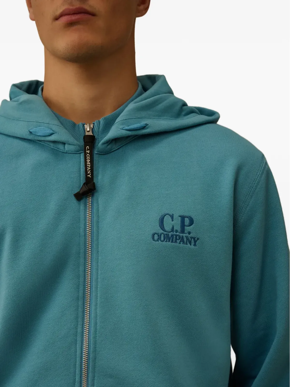 C.P. Company ロゴ刺繍ジップアップフーディ - 画像5