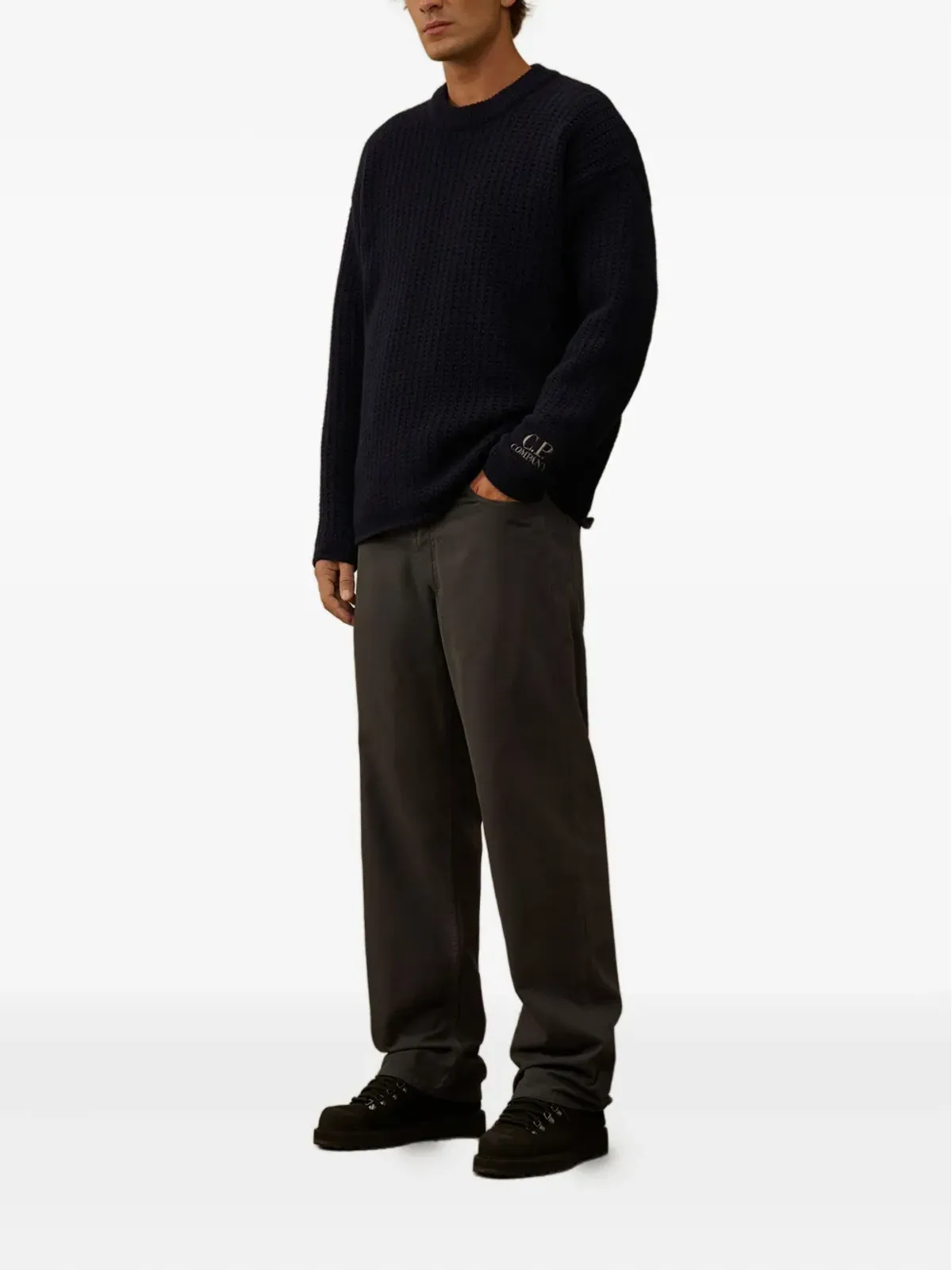 C.P. Company five-pockets buttoned trousers - Grey - 画像2