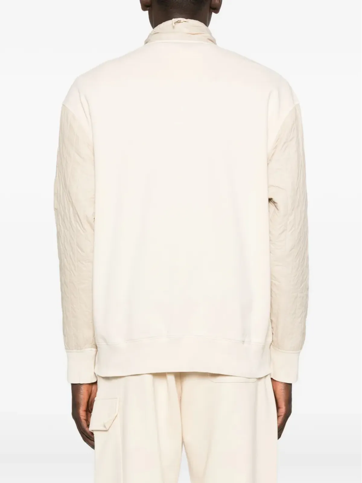 C.P. Company half-zip quilted-panel sweatshirt - Neutrals - 画像4
