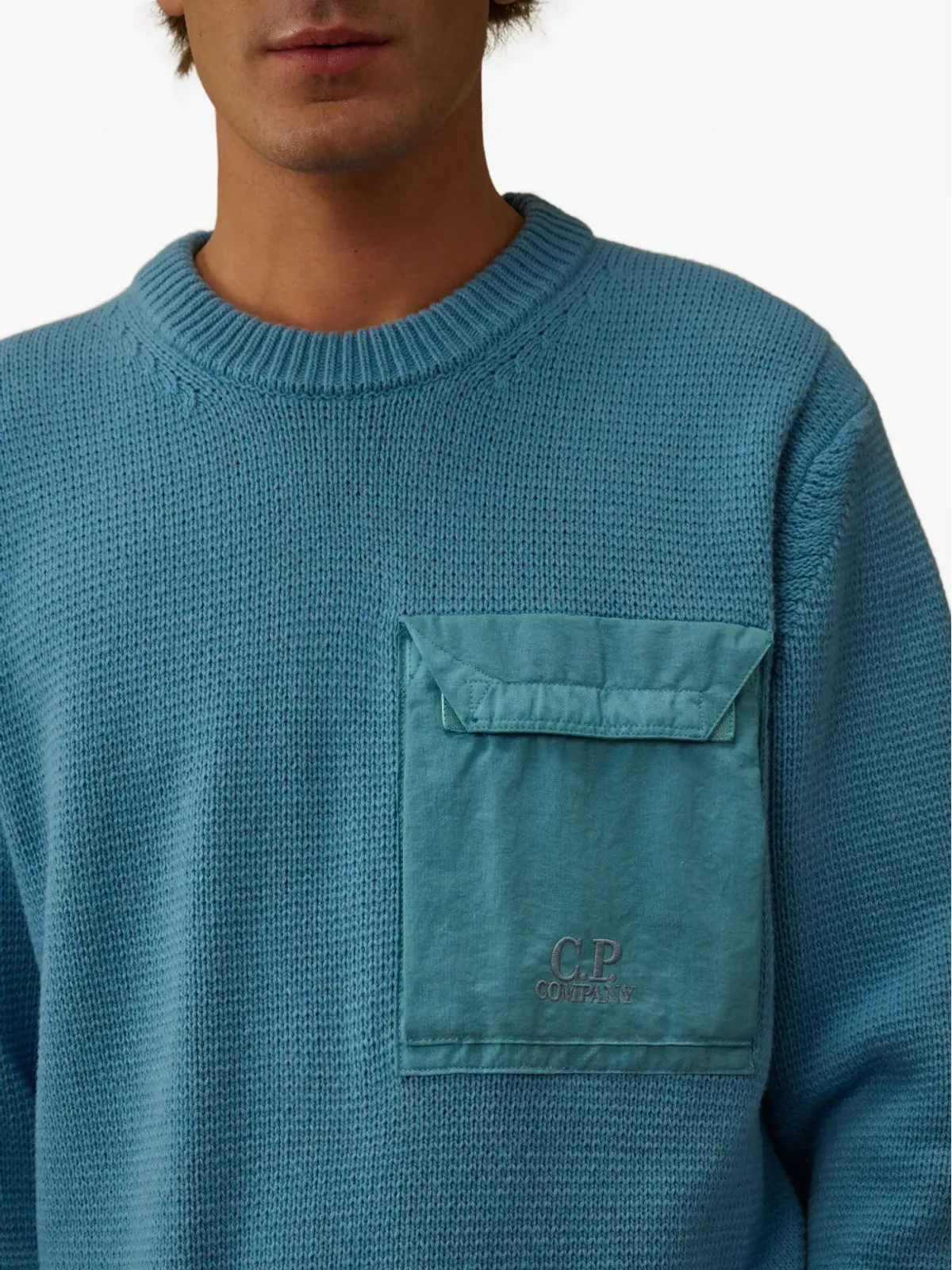 C.P. Company ロゴ刺繍 フラップポケット セーター - 画像5