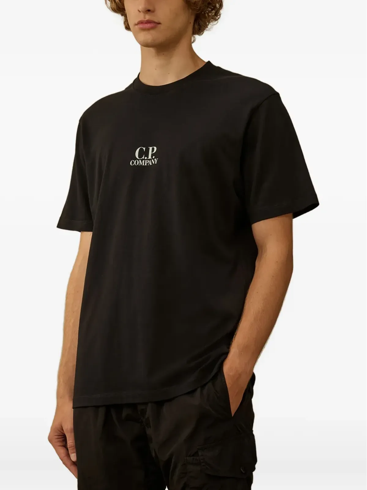 C.P. Company ロゴプリント グラフィックプリント Tシャツ ブラック - 画像3