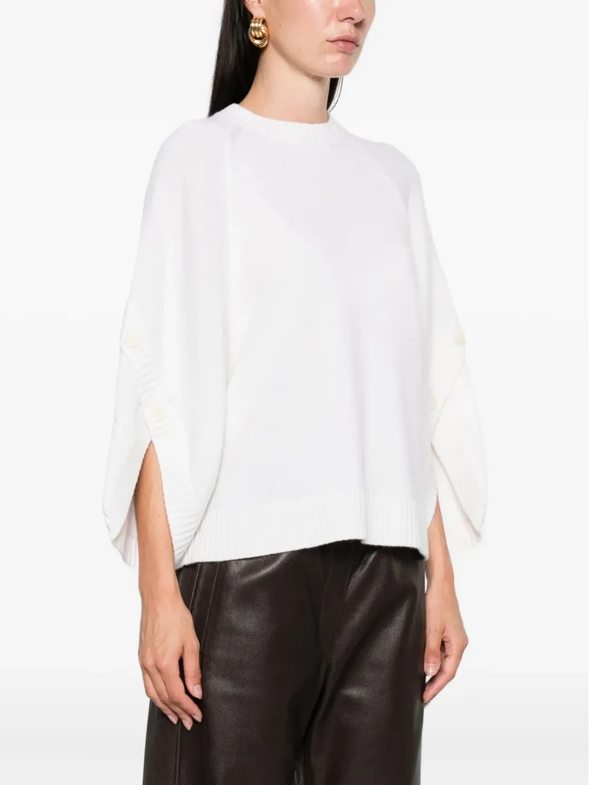 Max Mara ボタン付きカフスニットトップ - 画像3