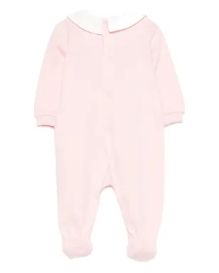 Moschino Kids テディーベア柄ピーターパンカラー パジャマ - ピンク - サムネイル2