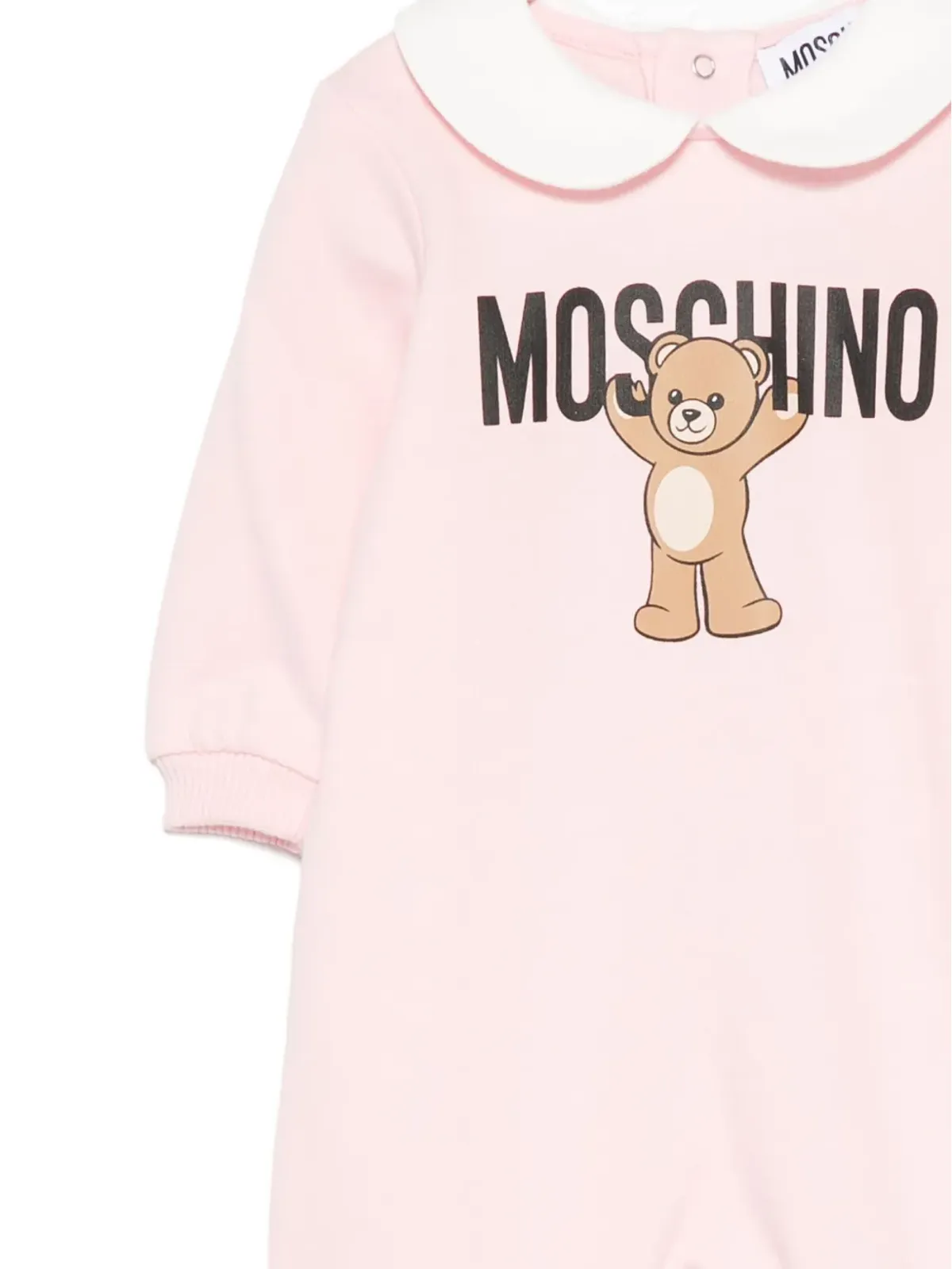 Moschino Kids テディーベア柄ピーターパンカラー パジャマ - ピンク - 画像3