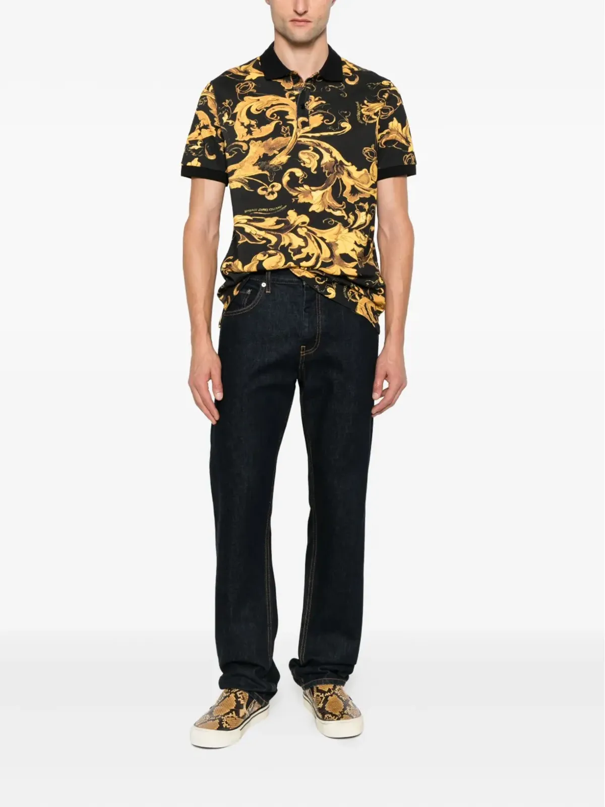 Versace Jeans Couture Porcelain Baroccoプリント ポロシャツ - 画像2